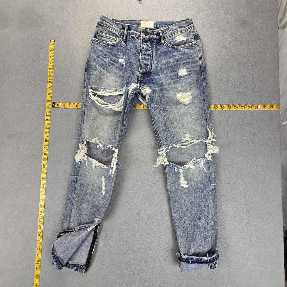 Fear of God Jeans Mens‎ Fourth Collection 2015-2016 Altered Waist Zip Ankle Read